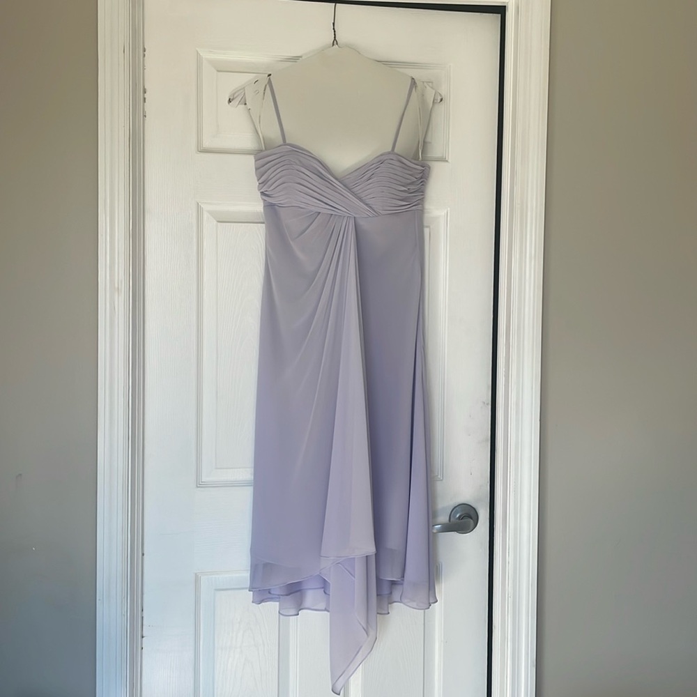 David’s bridal bridesmaid dress color, lavender, size 10